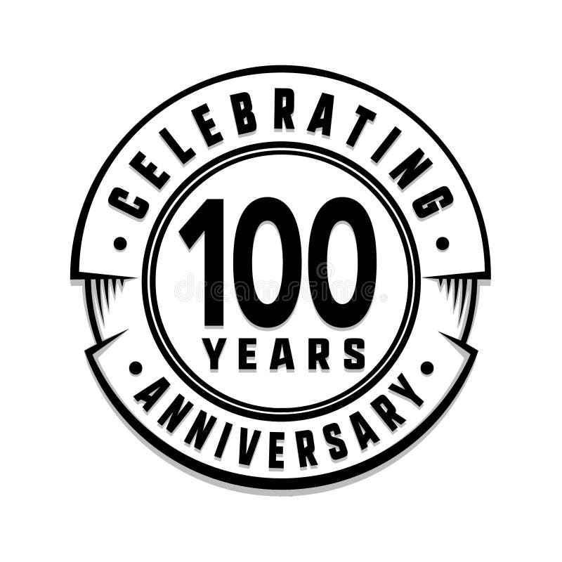 100 επετείου έτη προτύπων λογότυπων 100ο διάνυσμα και απεικόνιση απεικόνιση αποθεμάτων